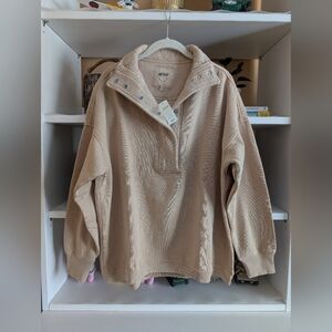 Aerie Getaway Quarter Snap Sweatshirt